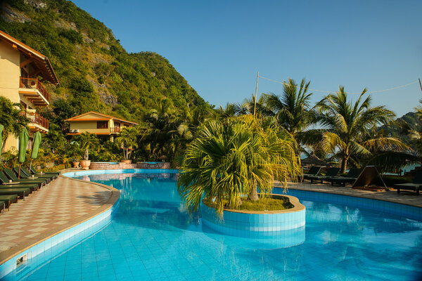 Luxury tropical hotel resort 