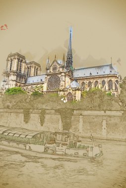 Notre dame ve tekne, seine görüntülemek