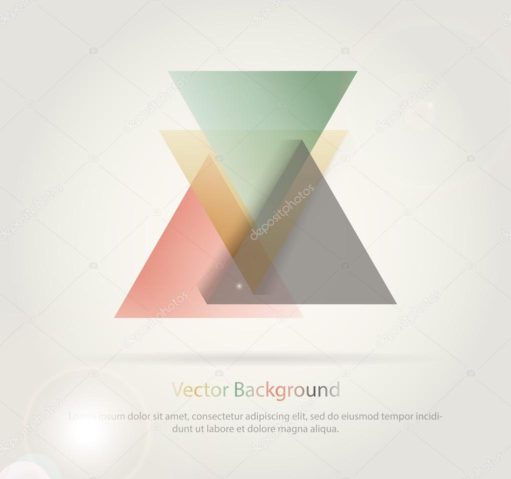 Triangles with shades and colors arranged in colorful pattern. Geometrical pattern with vintage colors. Abstract background texture