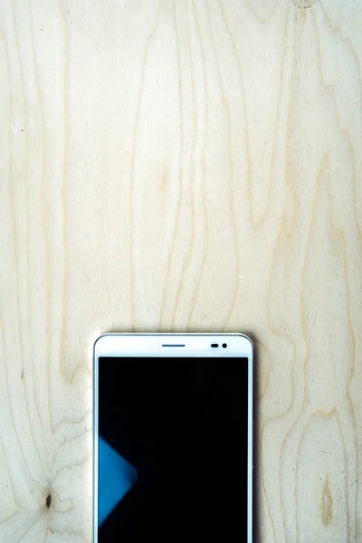 Tablet pc su sfondo di legno — Foto Stock