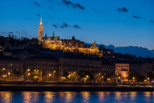 V noci v Budapešť Maďarsko — Stock fotografie