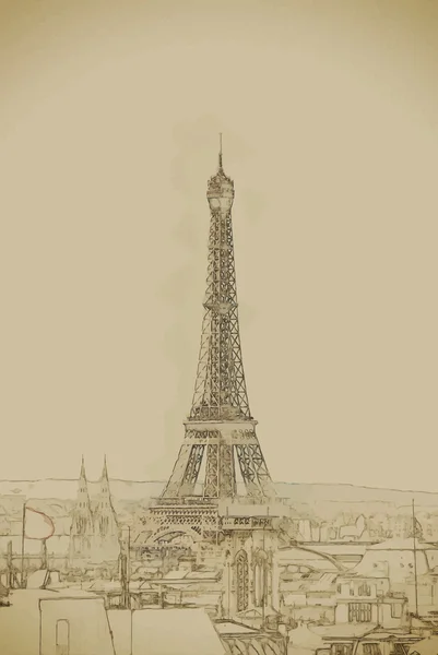 Eiffeltornet — Stock vektor