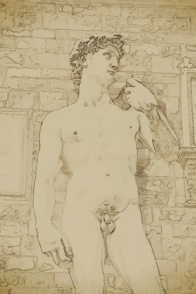 David de Michelangelo — Vector de stock