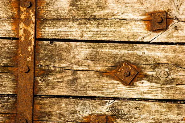 Tablones de madera viejos y maltrechos — Foto de Stock