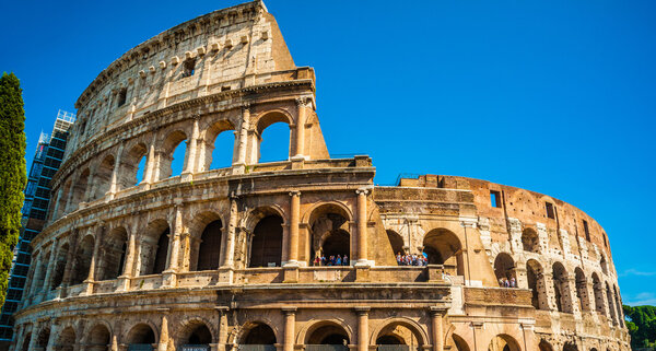 Colosseum Coliseum in Rome, Italy. The Colosseum is an important monument of antiquity and is one of the main tourist attractions of Rome