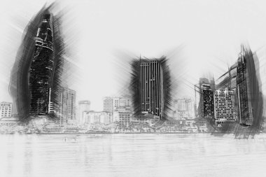 Cityscape ho chi minh geceleri
