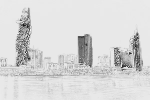 Cityscape ho chi minh geceleri