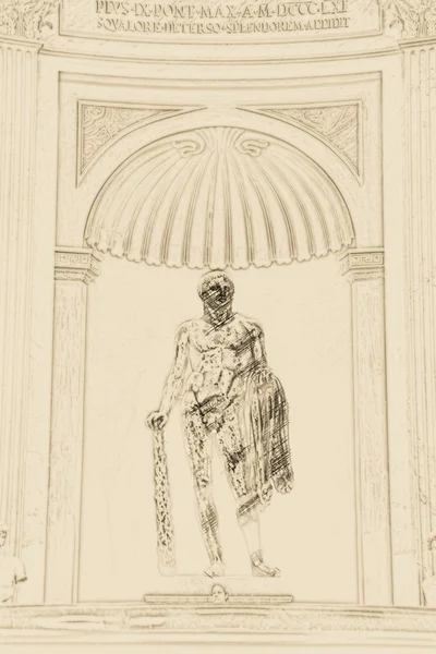 Hercules z teatru Pompejusza w muzeach Watykańskich — Zdjęcie stockowe