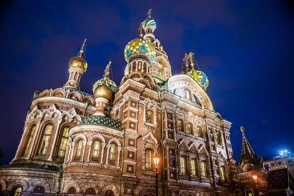 Kerk op het Bloed Spilled in Sint-Petersburg, Rusland. — Stockfoto