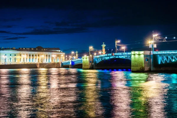 Beautiful night view of Saint-Petersburg, Russia Royalty Free Stock Photos