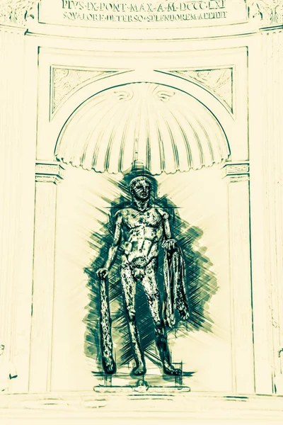 Ο Ηρακλής του θεάτρου της Πομπηίας, σε Μουσεία Βατικανού — Φωτογραφία Αρχείου