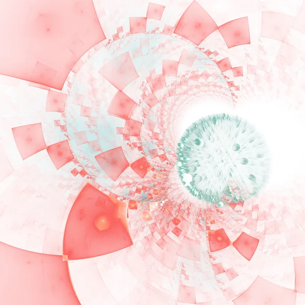 Абстрактная композиция с круглой клетчатой структурой — стоковое фото