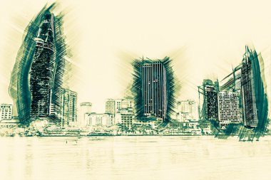 Cityscape ho chi minh geceleri