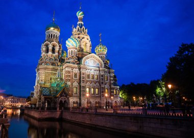 Saint Petersburg, Rusya'nın dökülmüş kan Kilisesi.