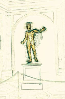 Vatican Museums Apollo Belvedere turistler hayran