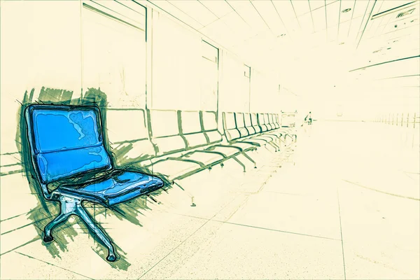 Wartebereich Flughafen — Stockfoto