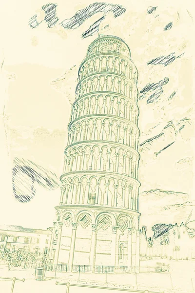 意大利比萨倾斜塔 — 图库照片