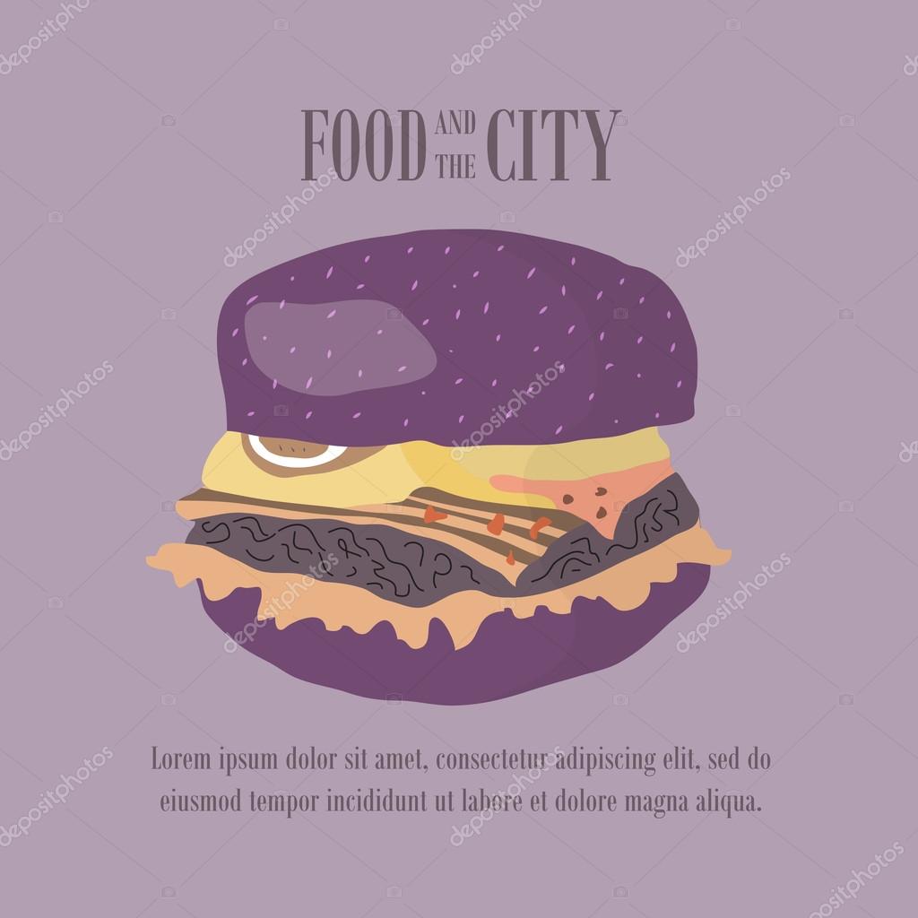 Seamless con elementi di grungu — Vettoriali Stock © Romas ph Elementi di disegno per stampa web e per altri usi Icona variopinta elegante fast food su sfondo colorato con il posto per testo e