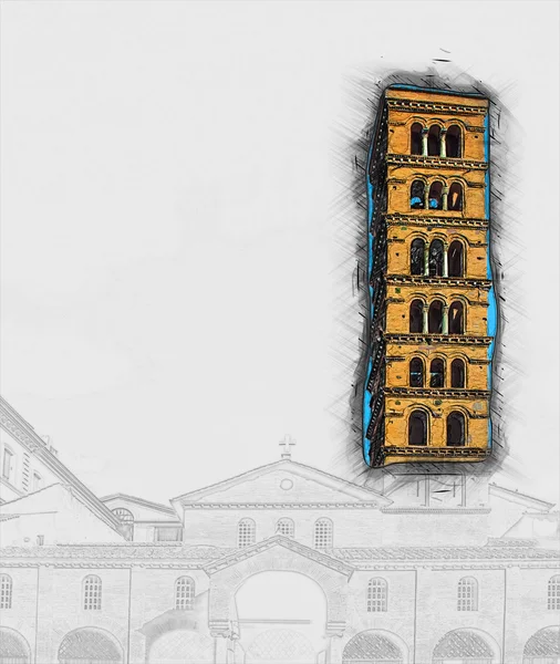 Santa Maria Cosmedin'deki, Roma içinde — Stok fotoğraf