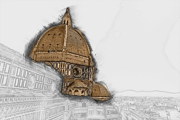 A basilica di santa maria del fiore-, Firenze, Olaszország — Stock Fotó