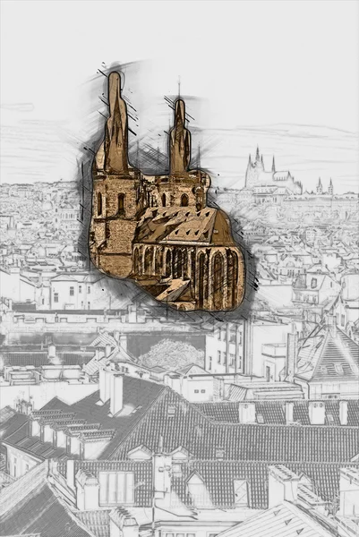 Stadtbild von Prag — Stockfoto