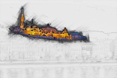 Budapeşte Macaristan gece