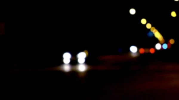 Defocused night traffic lights — Stock Photo, Image