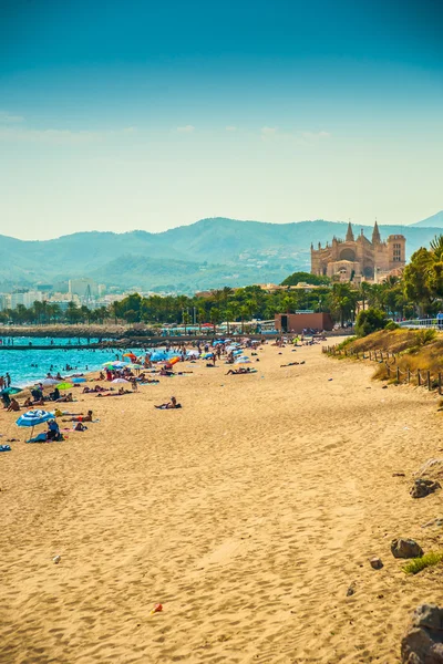 A Palma de Mallorca tengerparti kilátás — Stock Fotó