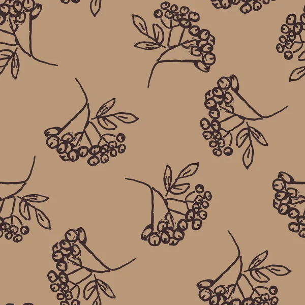 Seamless pattern with hand drawn leaves