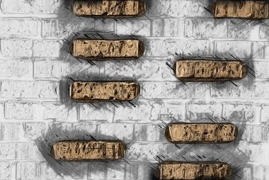 Eski tuğla duvar