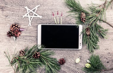 koniler ile Noel köknar ağacı