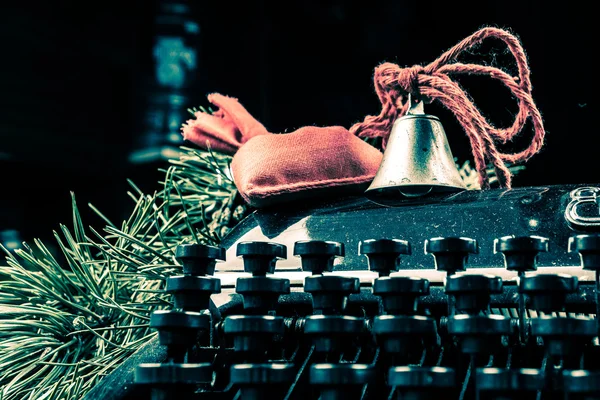 Oldtimer-Schreibmaschine für Weihnachten — Stockfoto