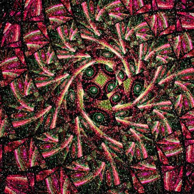 Kar ile soyut çiçek