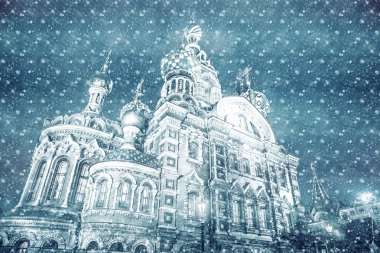Saint Petersburg, Rusya'nın dökülmüş kan Kilisesi.