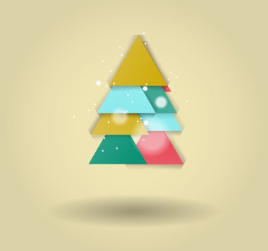 Yeni yıl mesajı afiş, soyut