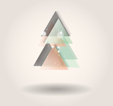 Yeni yıl mesajı afiş, soyut