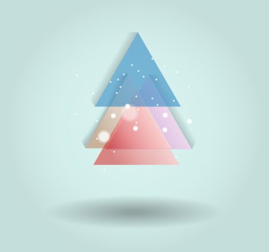 Yeni yıl mesajı afiş, soyut