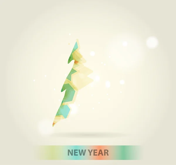Yeni yıl mesajı afiş, elle çizilmiş — Stok Vektör