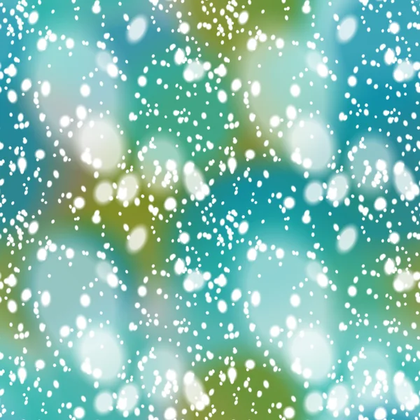 Fondo borroso colorido con superposición de nieve, sin costuras — Vector de stock