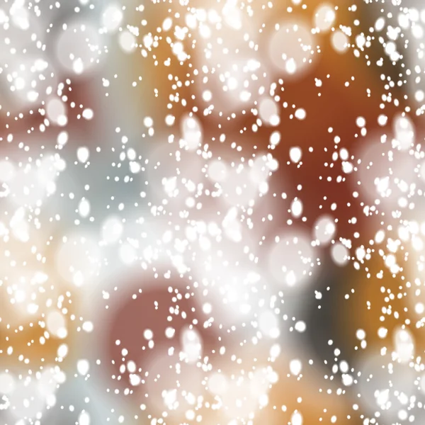 Bunte verschwommene Hintergrund mit Schnee-Overlay, nahtlos — Stockvektor