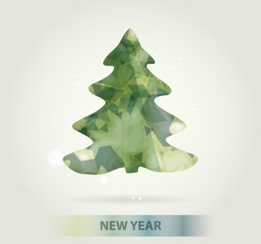 Yeni yıl mesajı afiş, elle çizilmiş