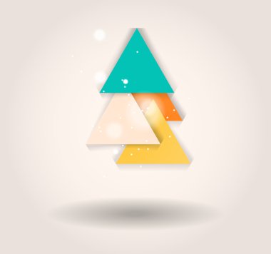 Yeni yıl mesajı afiş, soyut