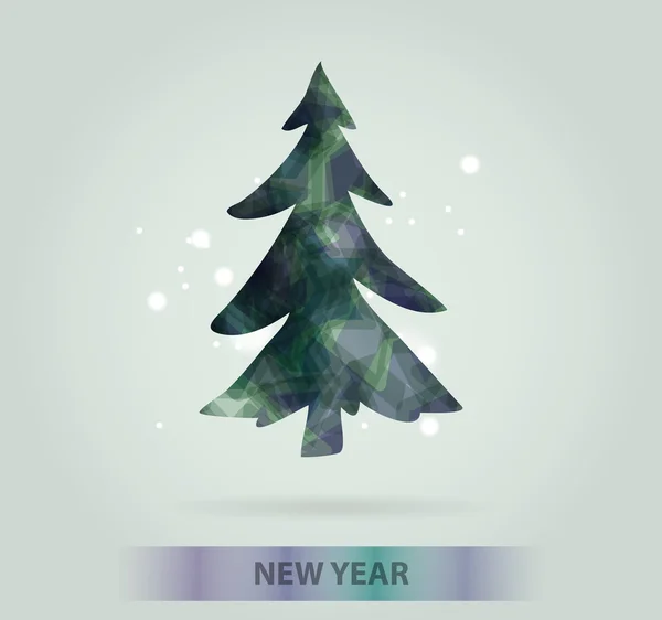 Yeni yıl mesajı afiş, elle çizilmiş — Stok Vektör
