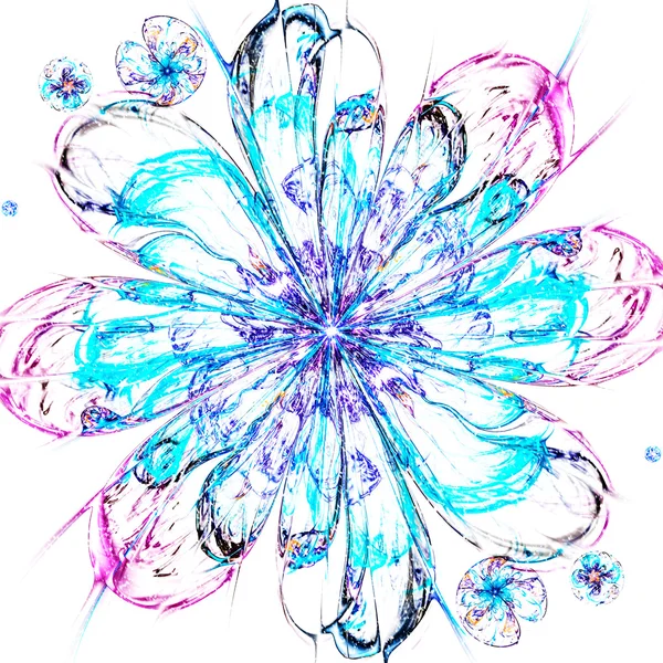 Fractal flower snow storm — Stock Photo, Image