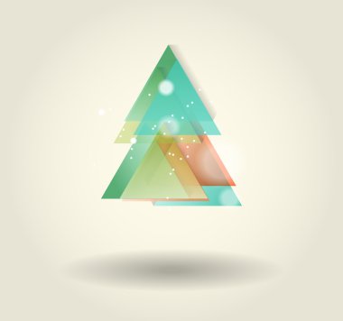 Yeni yıl mesajı afiş, soyut