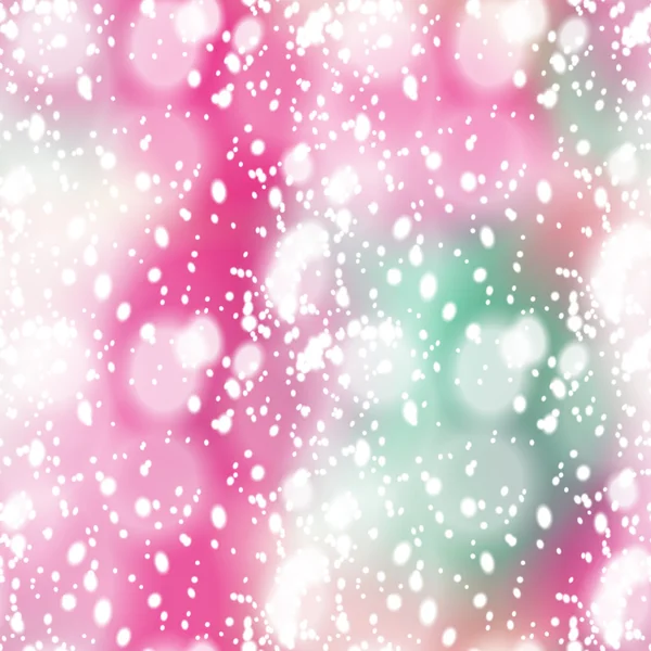 Fond flou coloré avec recouvrement de neige, sans couture — Image vectorielle
