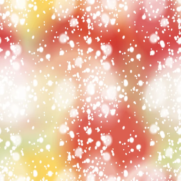 Цветной размытый фон с накладываемым снегом, бесшовный — стоковый вектор