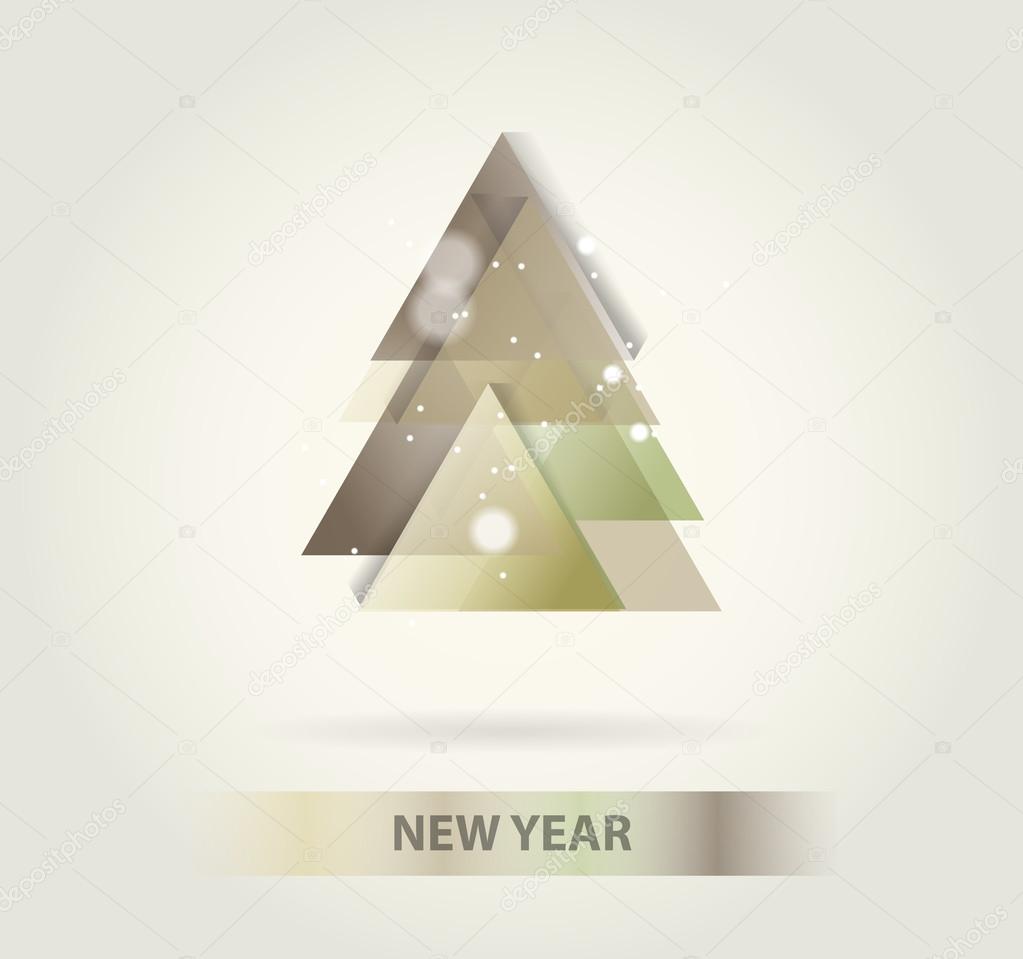 New year message banner, abstract