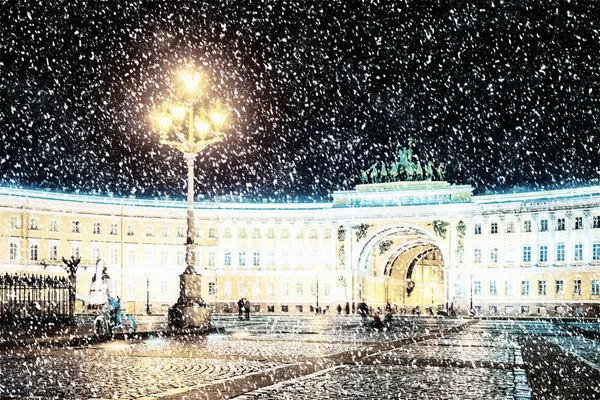 Piazza del Palazzo a San Pietroburgo, Russia. — Foto Stock