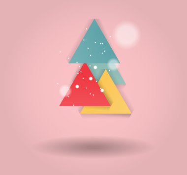 Yeni yıl mesajı afiş, soyut